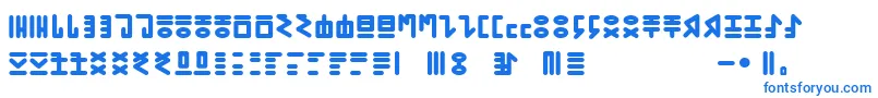 More about GENР RICA PRIMITIVA 01 Font GENР RICA PRIMITIVA 01 Font – Blue Fonts on White Background
